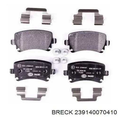 23914 00 704 10 Breck pastillas de freno traseras