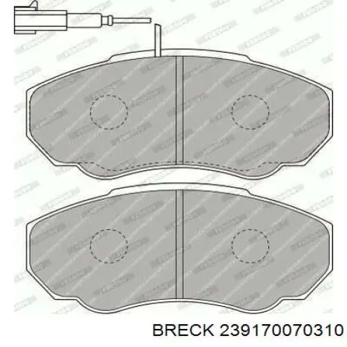 Pastillas de freno delanteras Fiat Ducato 2 230L
