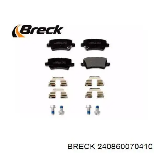 24086 00 704 10 Breck pastillas de freno traseras