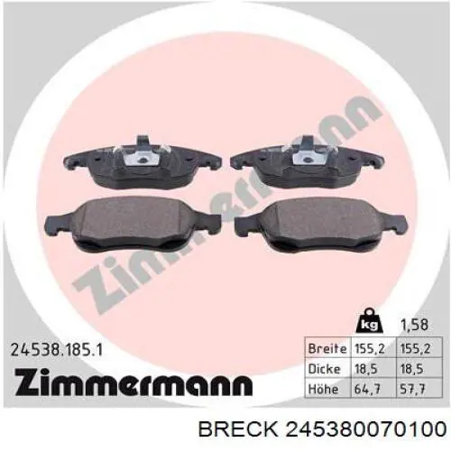 Pastillas de freno delanteras Citroen C4 UA