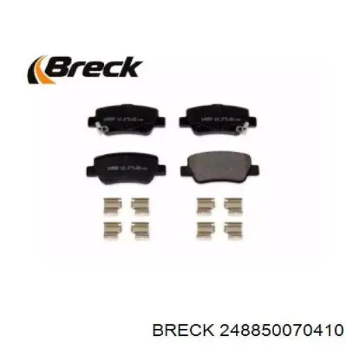 24885 00 704 10 Breck pastillas de freno traseras