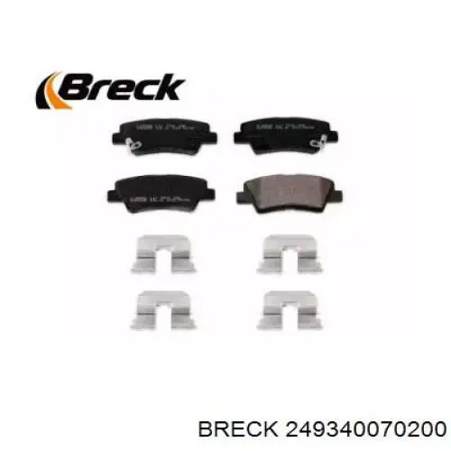 24934 00 702 00 Breck pastillas de freno traseras