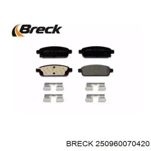 25096 00 704 20 Breck pastillas de freno traseras