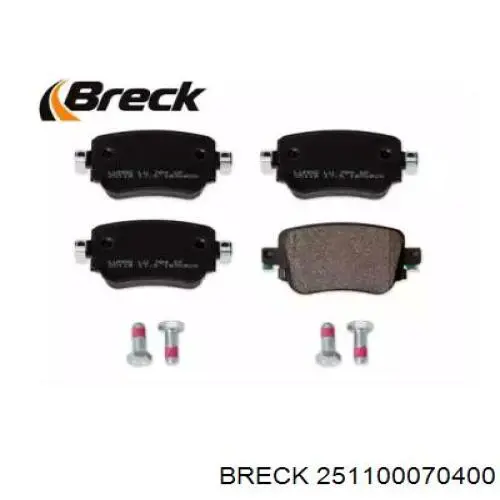 25110 00 704 00 Breck pastillas de freno traseras