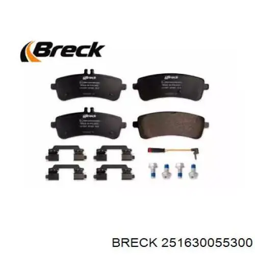 25163 00 553 00 Breck pastillas de freno traseras