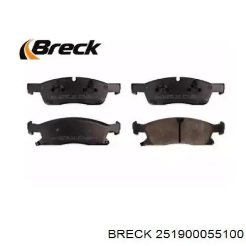 25190 00 551 00 Breck pastillas de freno delanteras