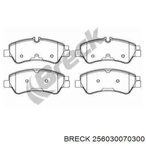 25603 00 703 00 Breck pastillas de freno traseras