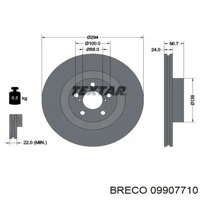 Freno de disco delantero Subaru Impreza 1 GC
