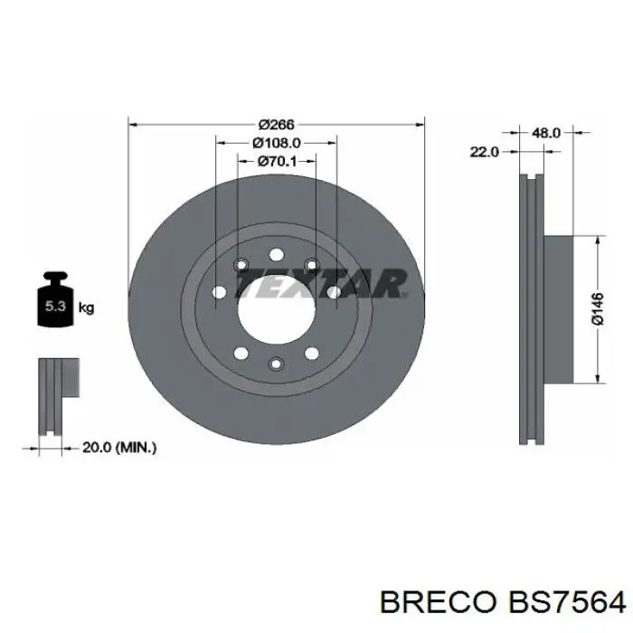 Disco de freno trasero BMW 5 E34