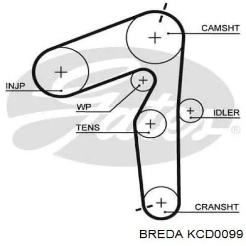 KCD0099 Breda kit correa de distribución