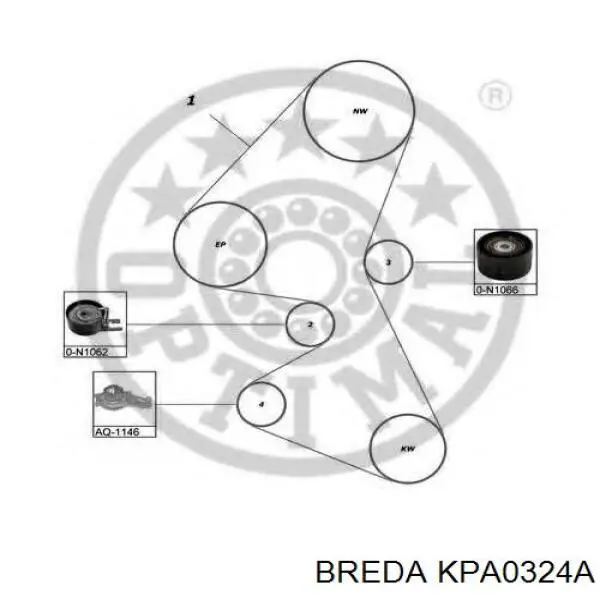 Kit correa de distribución Peugeot Partner 1 5F