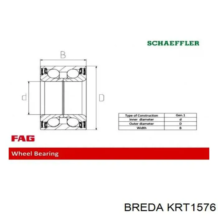 Comprar KRT1576 Breda Cojinete de rueda delantero