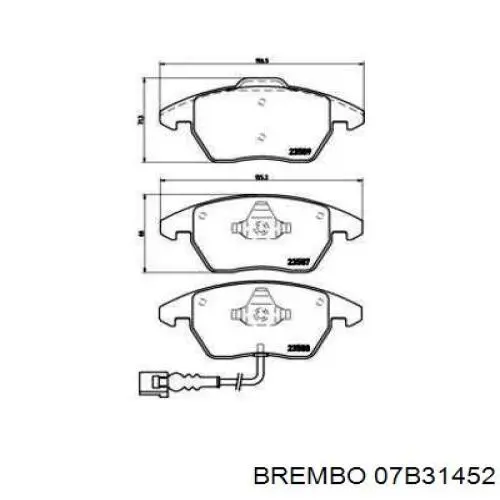 07.B314.52 Brembo pastillas de freno delanteras