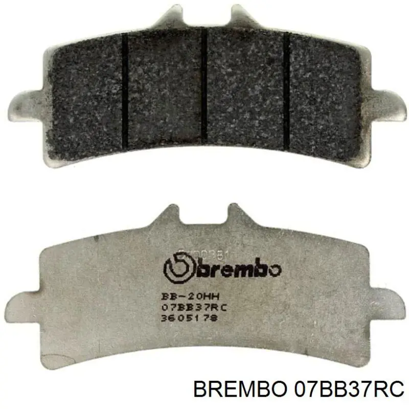 07BB37RC Brembo pastillas de freno delanteras