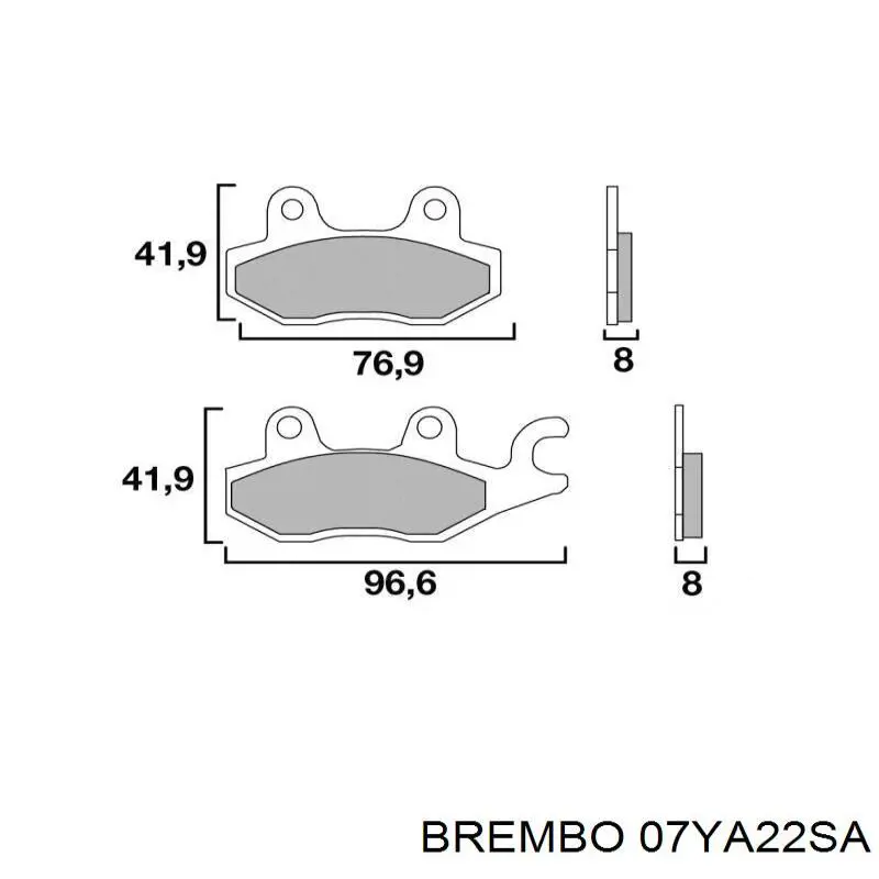 07YA22SA Brembo pastillas de freno delanteras