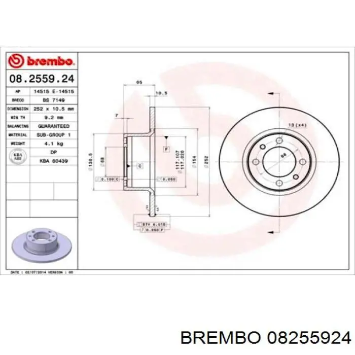 08255924 Brembo Discos