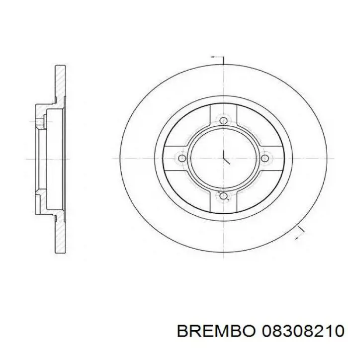 .08308210 Brembo freno de disco delantero