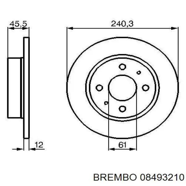 Disco de freno 4020661A01 Nissan/Infiniti