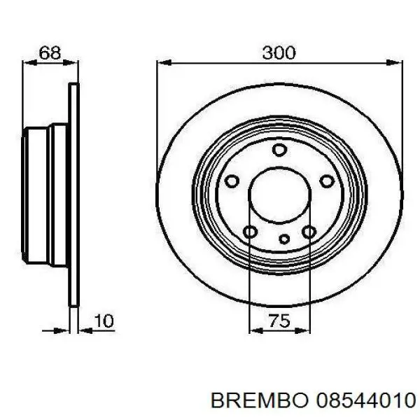 08544010 Brembo disco de freno trasero