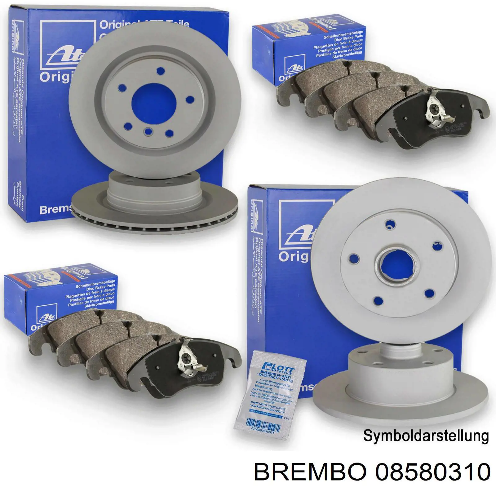 08580310 Brembo Freno de disco trasero