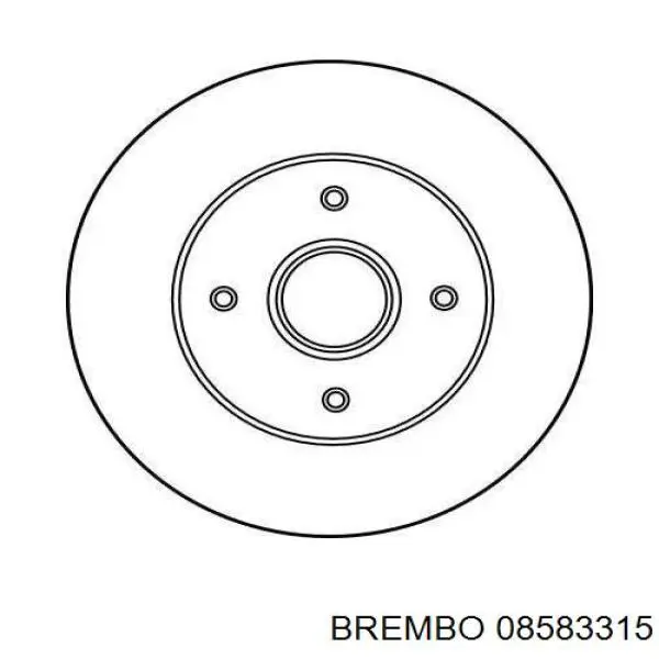 Disco de freno trasero 08583315 Brembo