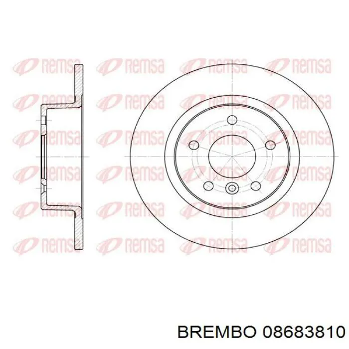 Frenos traseros Brembo 08683810
