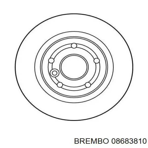 08683810 Brembo Freno de disco trasero