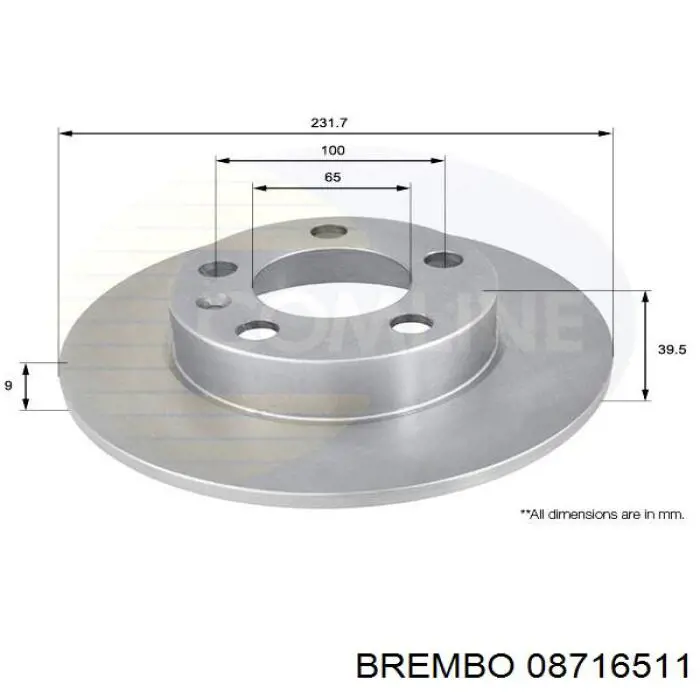 Disco de freno trasero Brembo 08716511 precio, desde 17,14 EUR