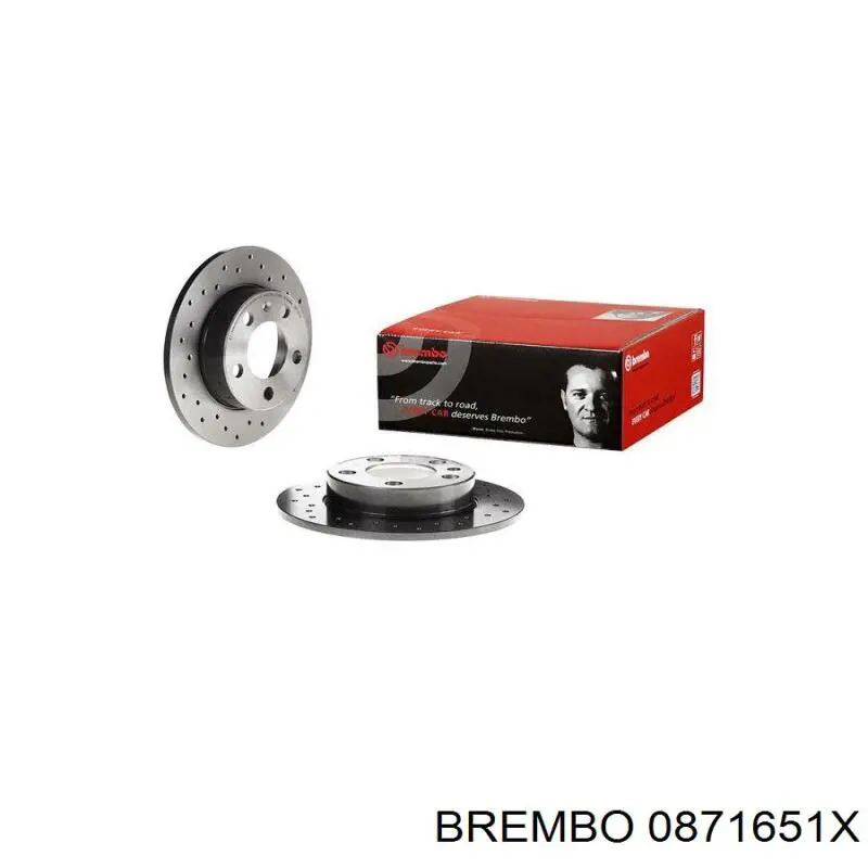 Disco de freno trasero 0871651X Brembo