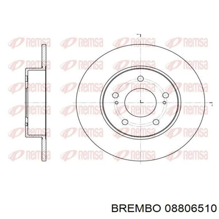 08806510 Brembo disco de freno trasero