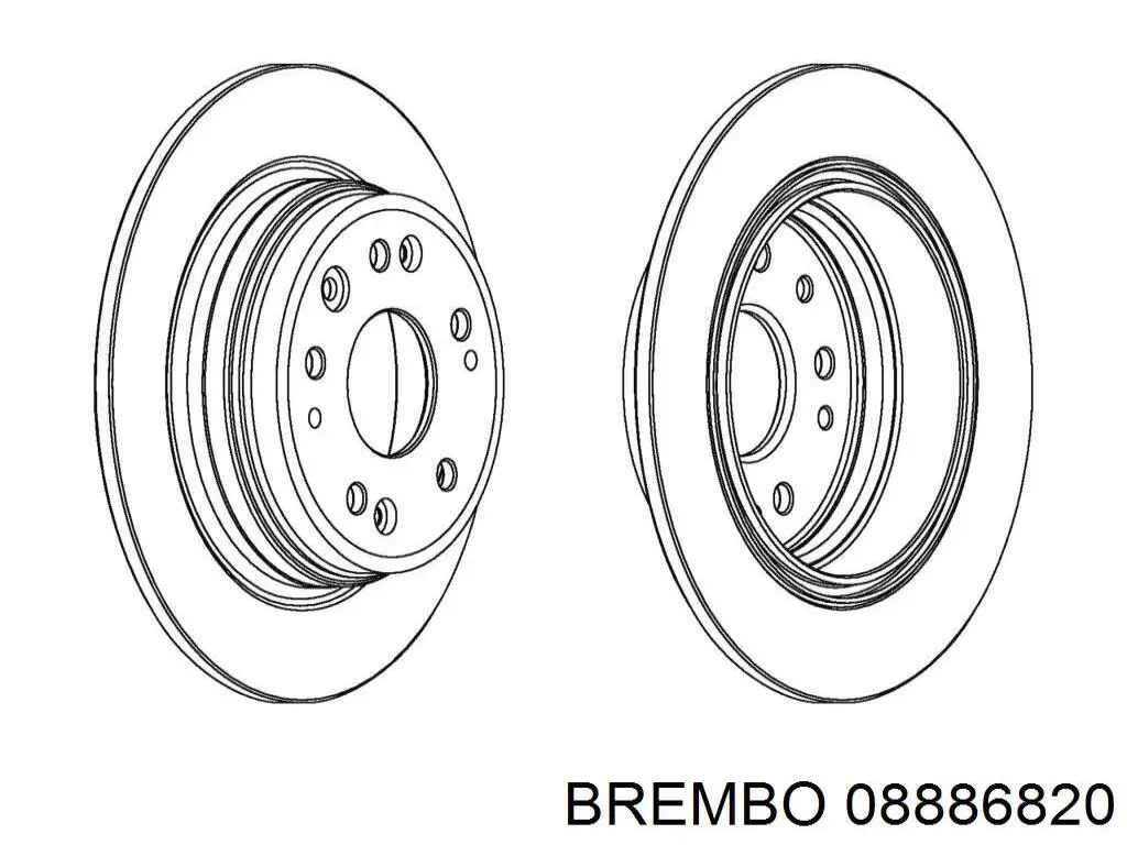 08.8868.20 Brembo disco de freno trasero