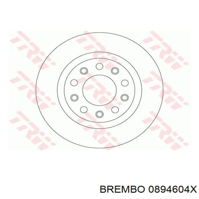 Disco de freno trasero BREMBO 0894604X