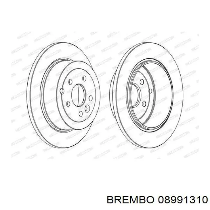 08991310 Brembo Freno de disco trasero