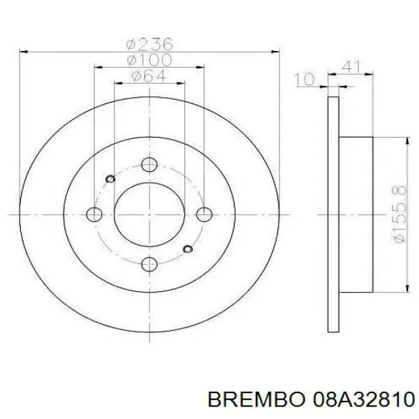 Comprar 08A32810 Brembo Disco de freno trasero