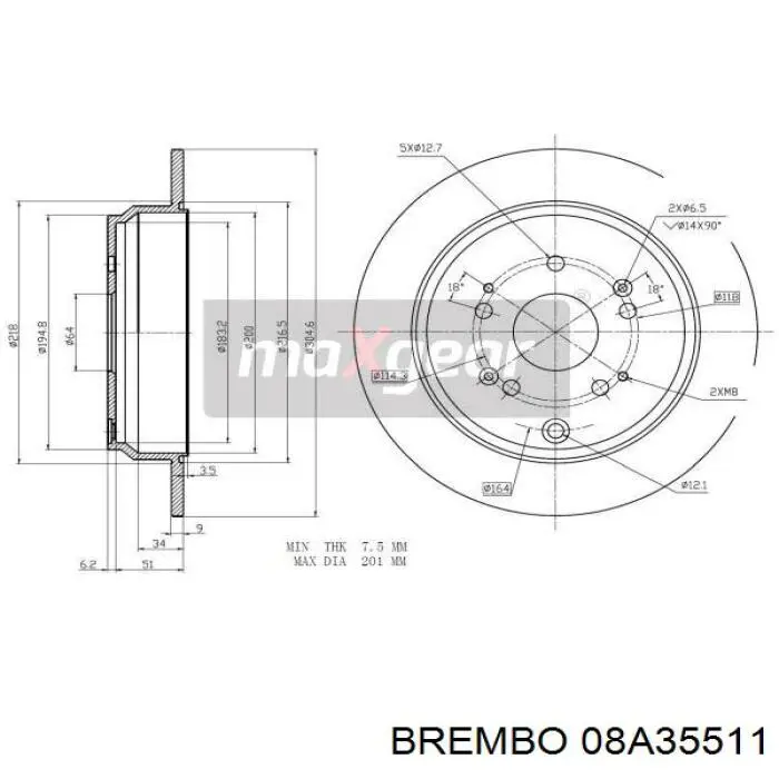 Frenos traseros Brembo 08A35511