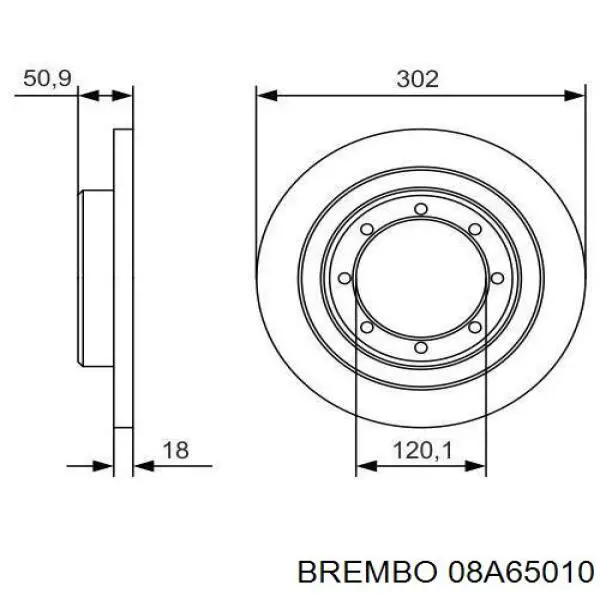 Frenos traseros Brembo 08A65010