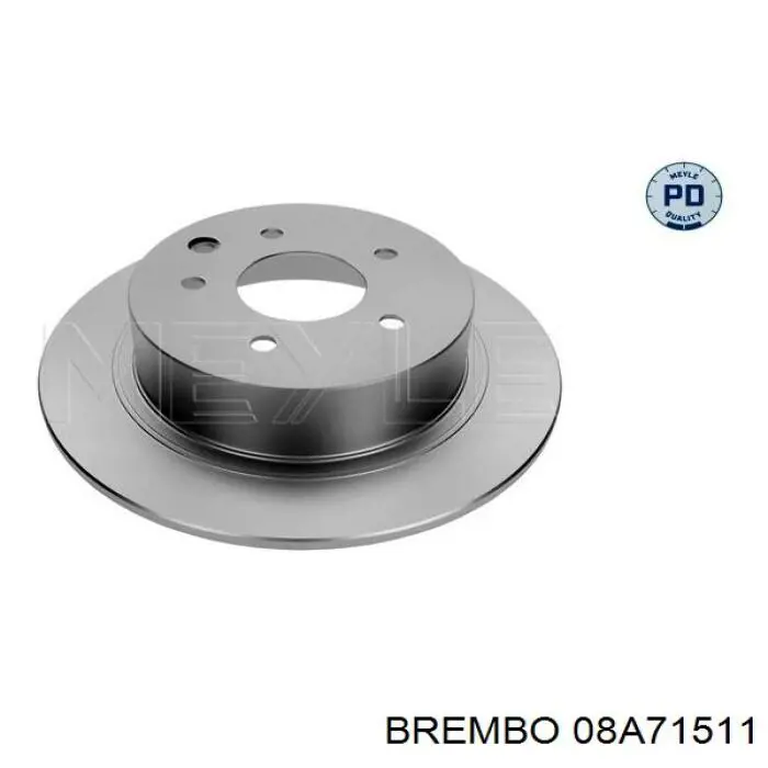 Disco de freno trasero 08A71511 Brembo
