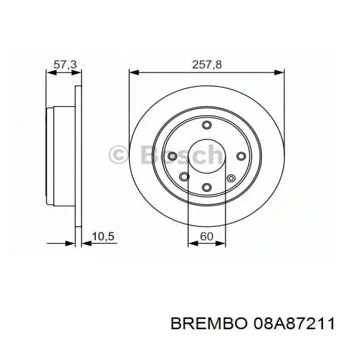 Comprar 08A87211 Brembo Disco de freno trasero