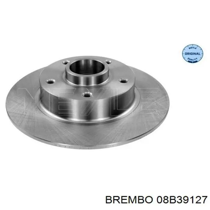 Disco de freno trasero 08B39127 Brembo