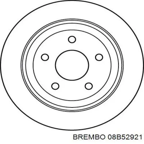 08B52921 Brembo Freno de disco trasero