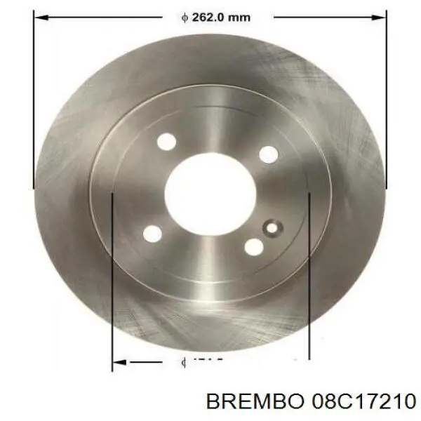 Disco de freno trasero 08C17210 Brembo