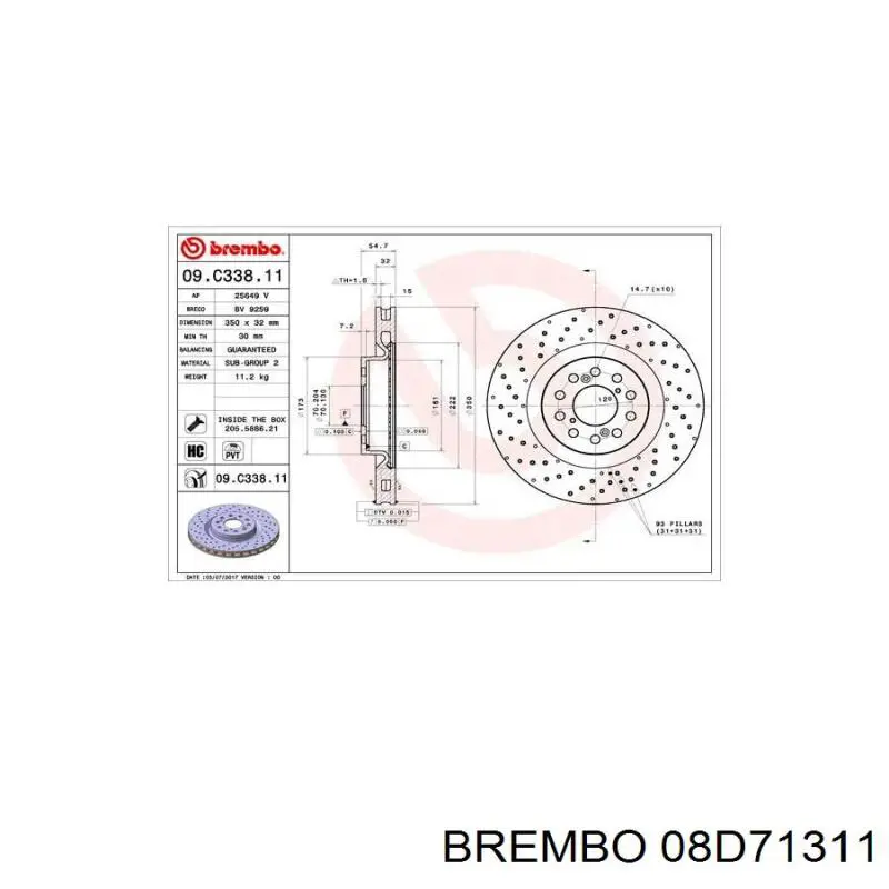 08D71311 Brembo