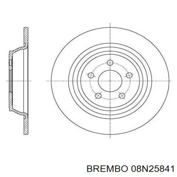 Comprar 08N25841 Brembo Disco de freno trasero