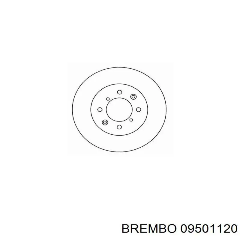 .09501120 Brembo freno de disco delantero