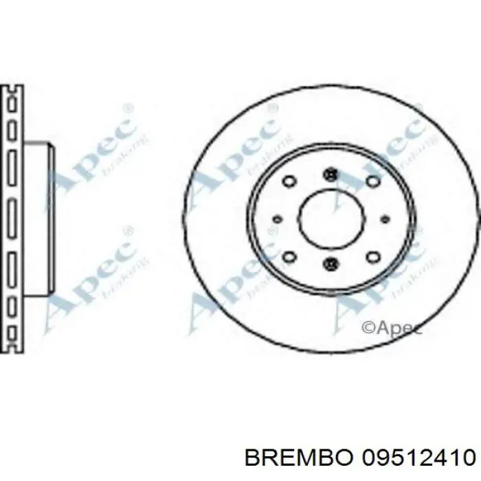 09512410 Brembo disco de freno delantero