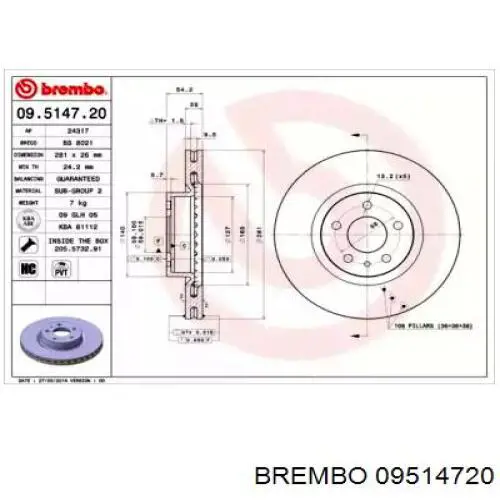 648010 Road House freno de disco delantero