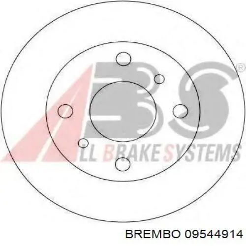 Disco de freno 09544914 Brembo
