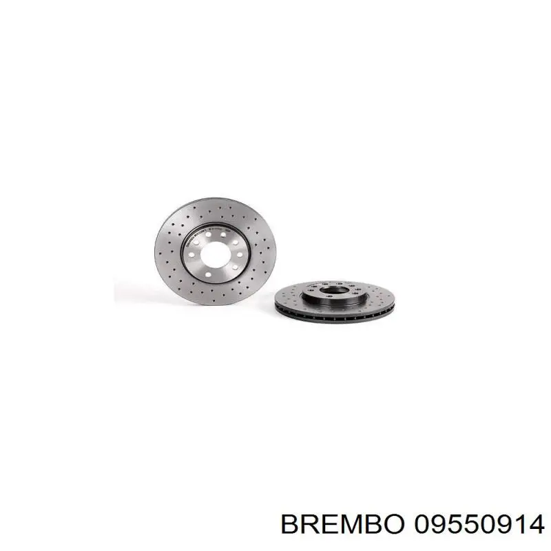 Disco de freno delantero Brembo 09550914