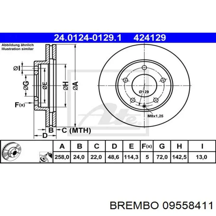 09.5584.11 Brembo freno de disco delantero