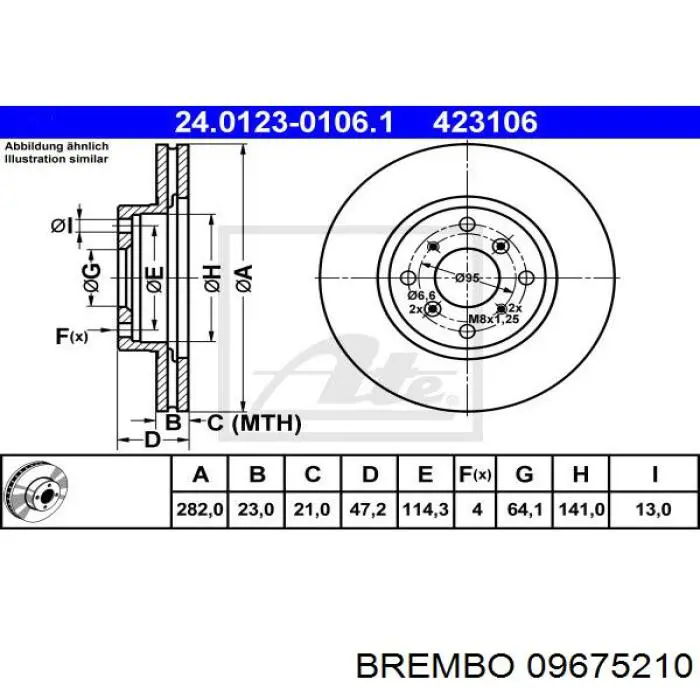 09675210 Brembo disco de freno delantero